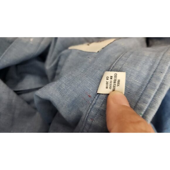 Ben Shermam Tailoring Long Sleeve Button Down Shirt Size 16.5 Tailored Slim Fit - Picture 7 of 7